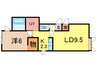 オーベル 1LDKの間取り