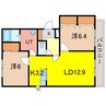 ESTYプレベール 2LDKの間取り