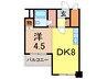 ドアージ３条Ａ館 1DKの間取り