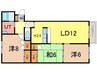 フロンティア高崎 3LDKの間取り