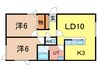 リヴェール 2LDKの間取り