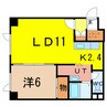 アポロ 1LDKの間取り