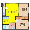 Ms　House　(富町) 2LDKの間取り