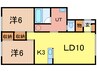 アルト17 2LDKの間取り