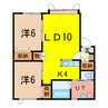アルト12 2LDKの間取り