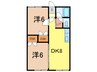 シティハイムスクエア 2DKの間取り