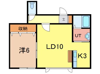 間取図 With court 1条通 1st