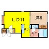 SKY CITY 1LDKの間取り