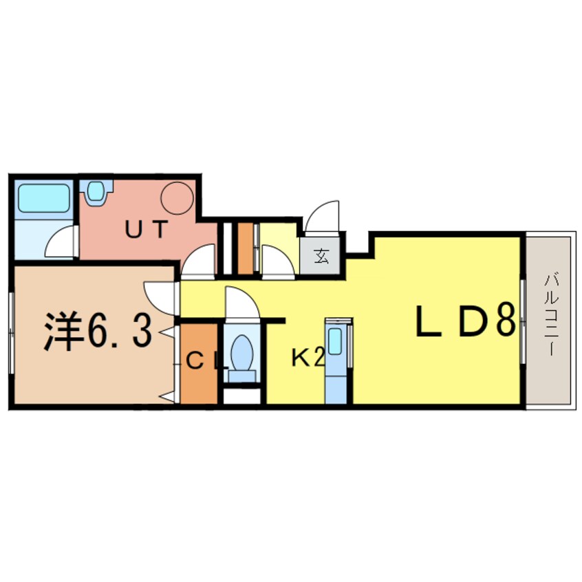 間取図 エスティ三番舘214-10