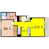 エスティ三番舘214-10 1LDKの間取り