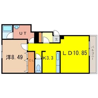 間取図 エスティ三番舘214-10