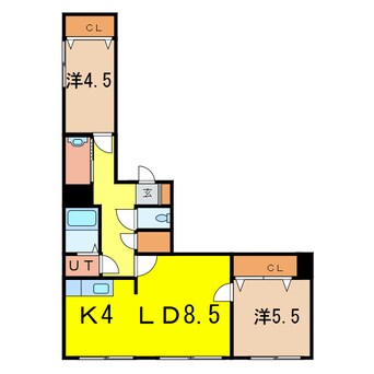 間取図 ダイメックス旭川4条ビル