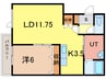 プランドール 1LDKの間取り