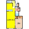 ラルジュメゾンⅡ 1LDKの間取り