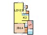 CONCORDE B 1LDKの間取り
