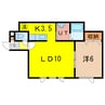 コルサージュ 1LDKの間取り
