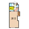 アピアビル日赤前 1Kの間取り