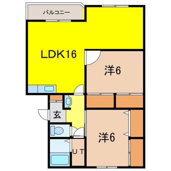 間取図 カムイ２４Ｂ