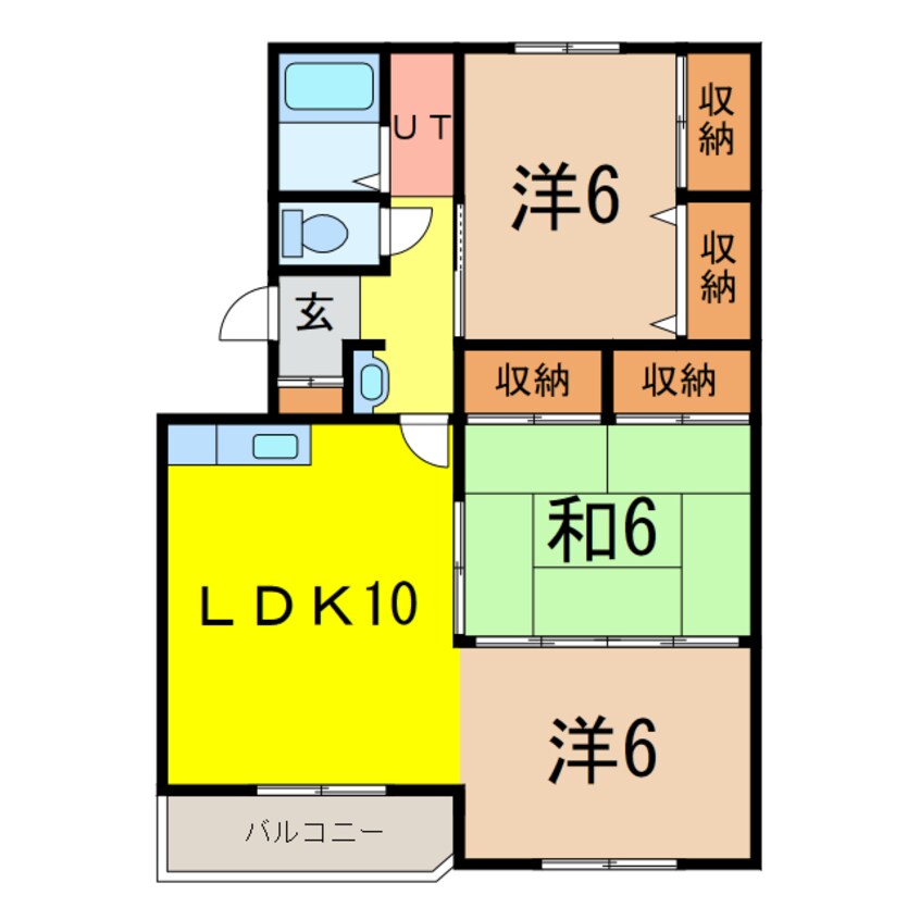 間取図 カムイ２４Ｂ