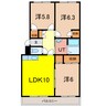 アリーナハイツ 3LDKの間取り