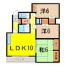 114池尻マンション 3LDKの間取り