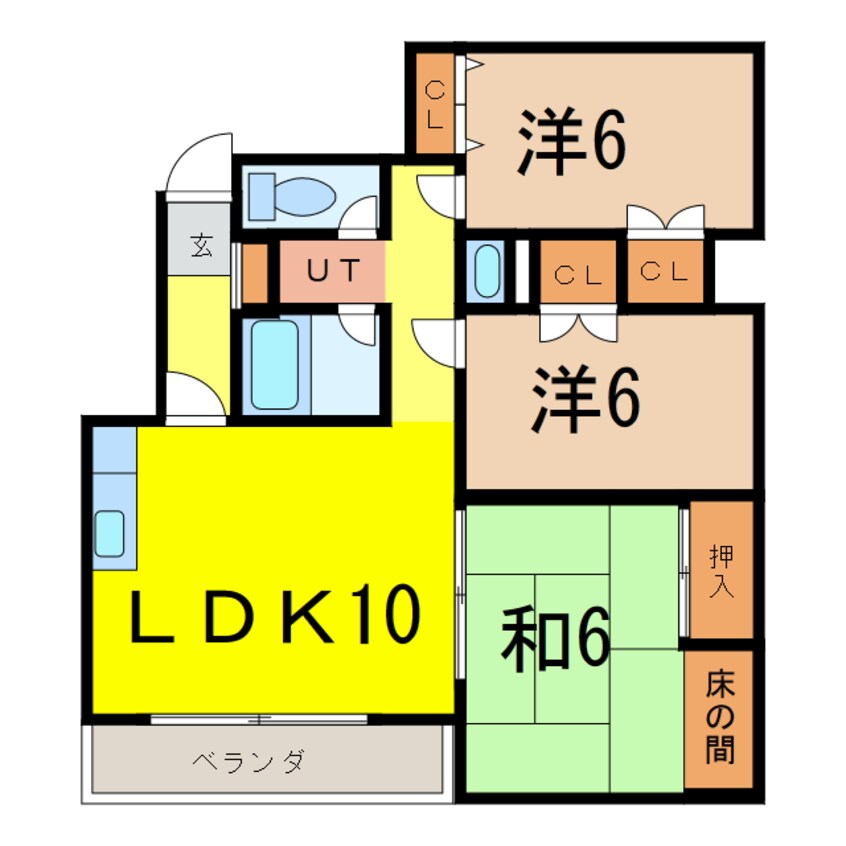 間取図 114池尻マンション