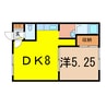 アルファ・ライフ 1DKの間取り