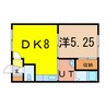 アルファ・ライフ 1DKの間取り