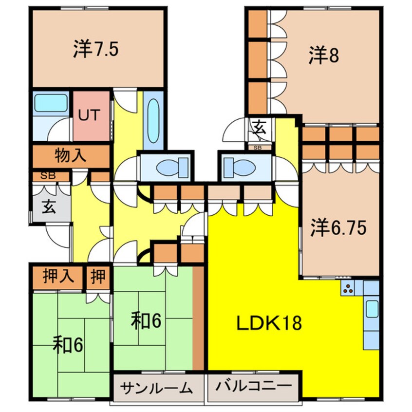 間取図 5西１ハイツ