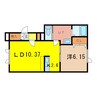 フォンテーヌⅠ 1LDKの間取り