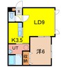 Clair 1LDKの間取り