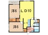 セジュール　ウィルモア　Ａ 2LDKの間取り