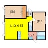 エコワンハイツ3.3 2LDKの間取り