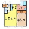 グランピア6-2 1LDKの間取り