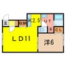 Ｍocca 1LDKの間取り