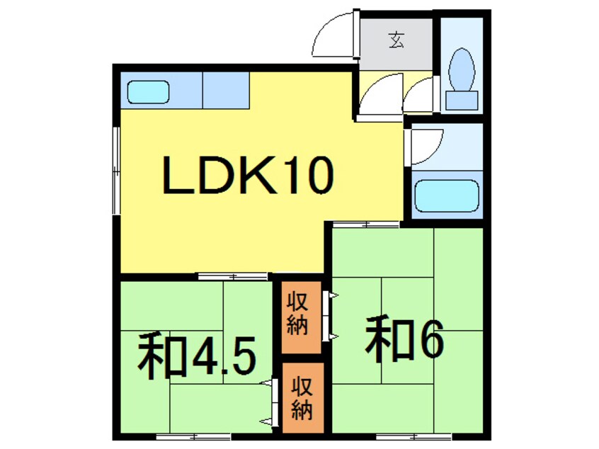 間取図 たんぽぽ荘Ａ