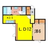MOMO8・1 1LDKの間取り