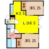 Stella豊岡2-1 2LDKの間取り