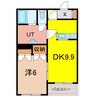 シャンノール東3条 1DKの間取り