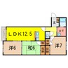 フロンティア旭川 3LDKの間取り