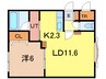 ノーシスＥ 1LDKの間取り
