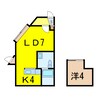 クラブハウス・レ・ヴェルーゼ 1LDKの間取り