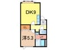 ドレクセルヒル 1DKの間取り