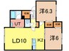 アルト７ 2LDKの間取り