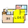 フェルメール 1LDKの間取り