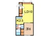 コンフォート 1LDKの間取り