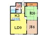 グランデ緑町 2LDKの間取り