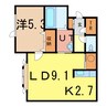 ノヴェル3・13Ｂ 1LDKの間取り