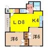 ドリームハイツ 2LDKの間取り