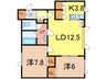 クリスタル５・６ 2LDKの間取り